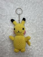 Porte-clés Pikachu crochet fait main nouveau