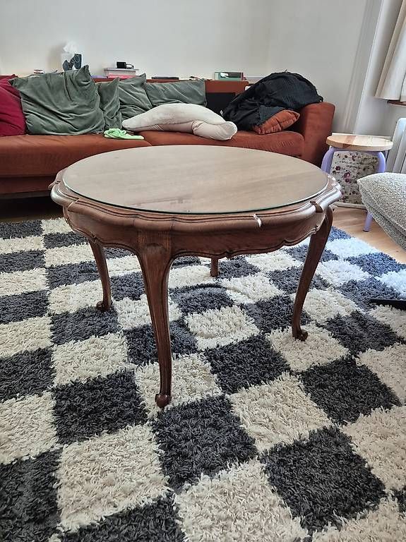 Tables: Retro Couchtisch mit Glasplatte – D'occasion à Luzern par bubi17 3