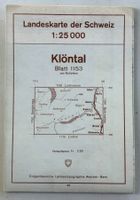 LANDESKARTE 1:25000 KLÖNTAL 1958