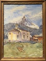 Albert Rossire aquarelle 1921 Zermatt Cervin Matterhorn