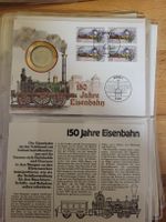 Münzbrief 150 Jahre Eisenbahn