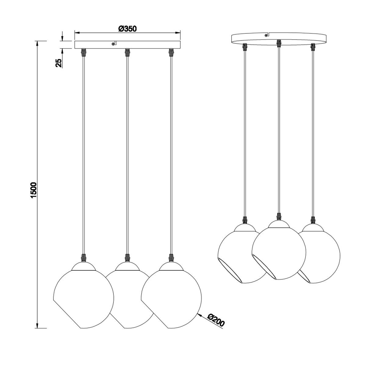 Lampadari & plafoniere: Pendelleuchte, 3 Spots, 35 cm Ø – Nuovo (secondo la descrizione) da Kreuzlingen venduto da Smart-Light 2