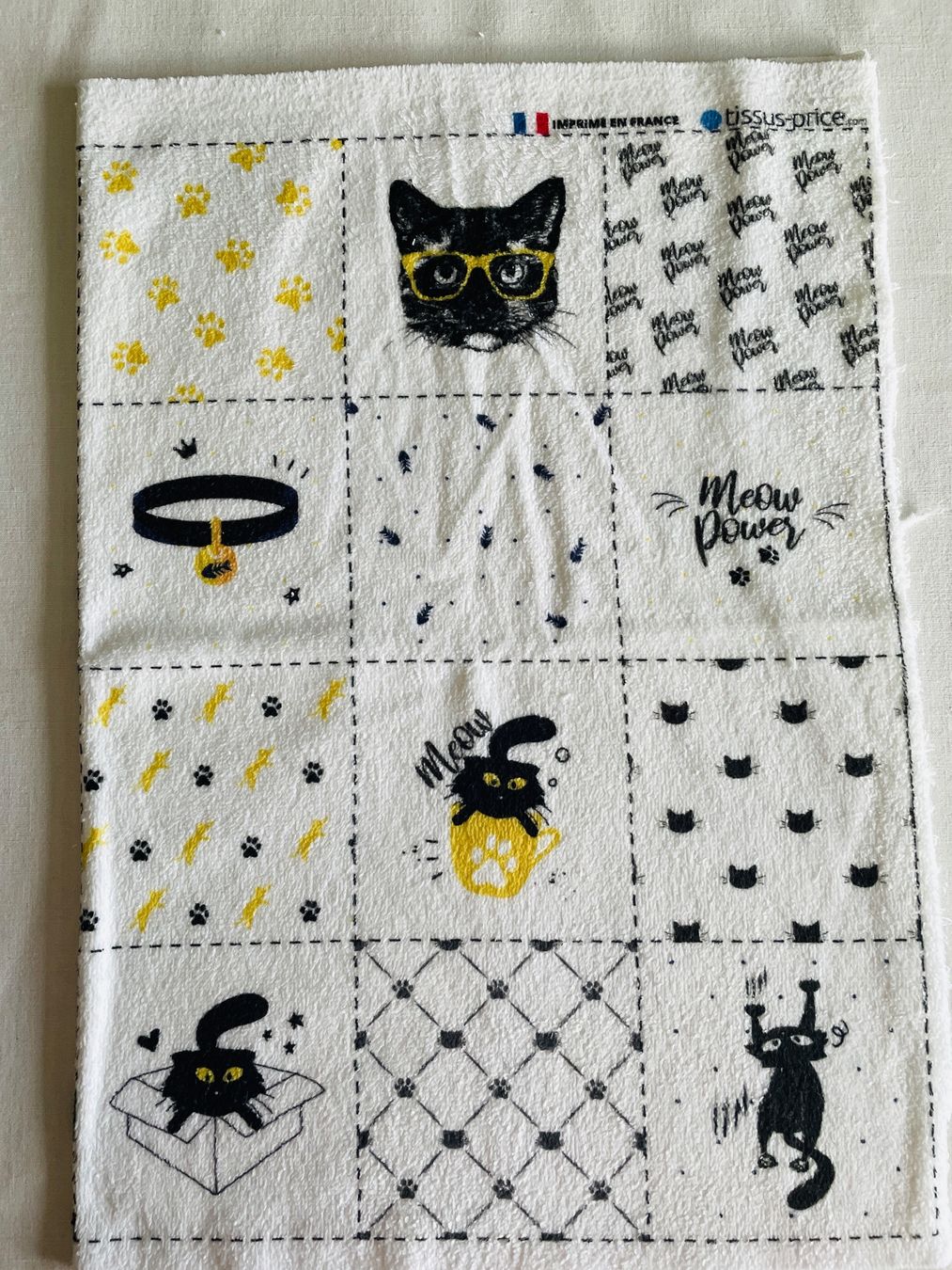 Tessuti: Coupon éponge pour coudre des lingettes lavables - Chat – Nuovo e nell'imballaggio originale da Gland venduto da san_xz5j 2