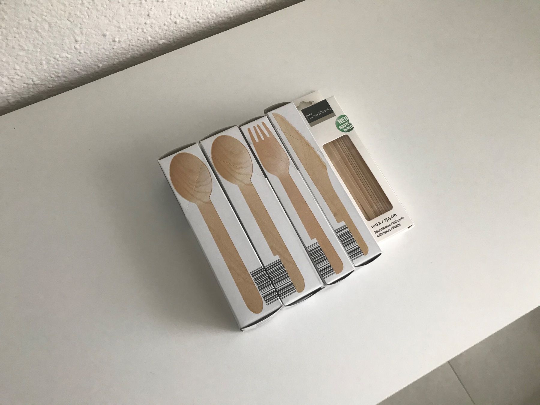 Set di posate: 180x Holz Besteck Set – Nuovo e nell'imballaggio originale da Spreitenbach venduto da Brockiland-Flohmarkt 2