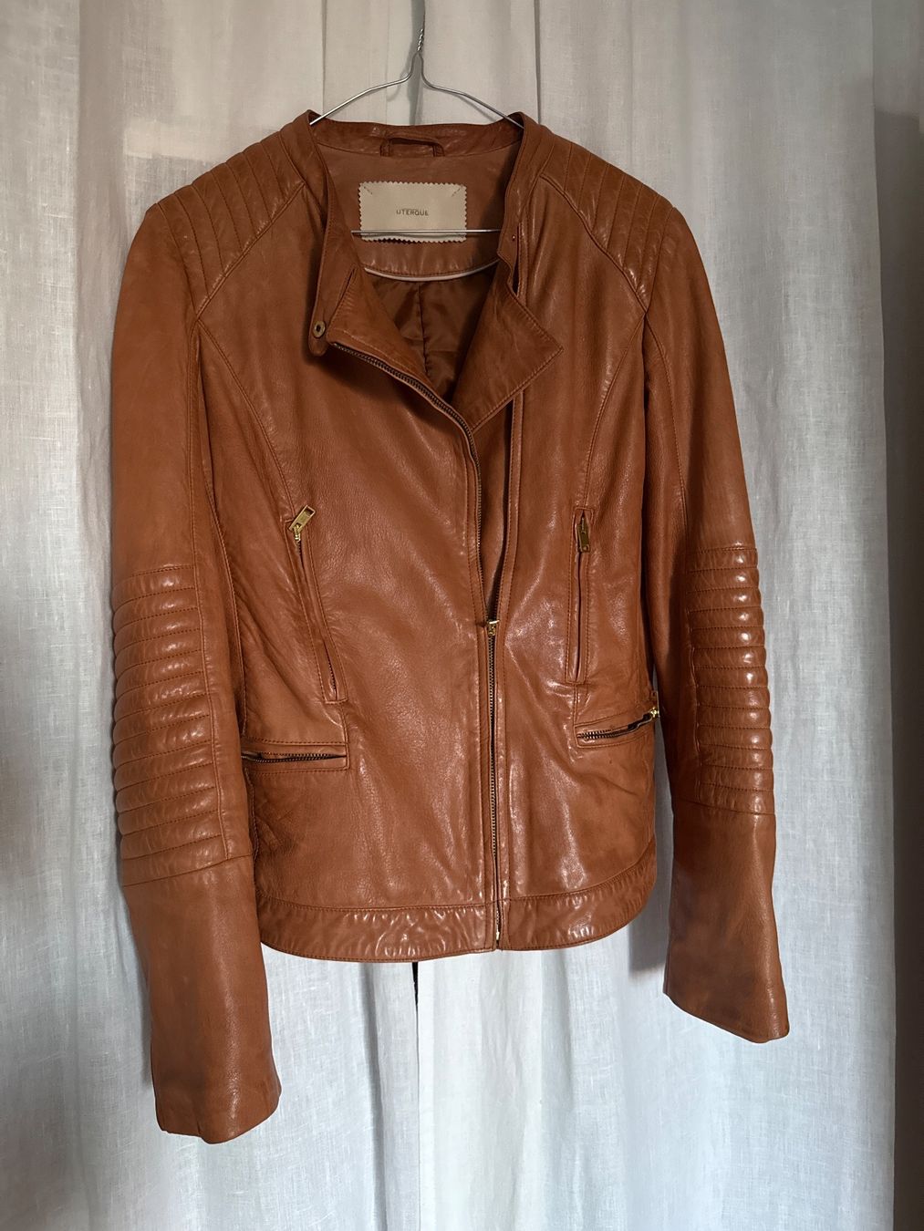 Giacche: Uterque Lederjacke - biker style - hellbraun - L – Usato da Bassersdorf venduto da DeBabsnhage 4
