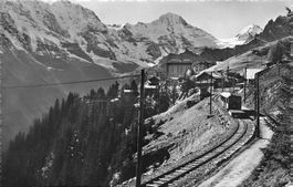 Mürren (BE) Bahnlinie Lauterbrunnen Mürren Bahnhof