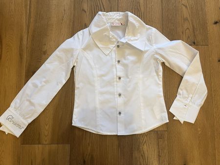Brums White Cotton Shirt - size 8Y Elegant & shiny