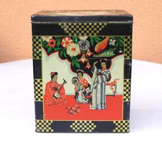 Wunderschöne Vintage Blechdose Teedose mit Japan Motiv