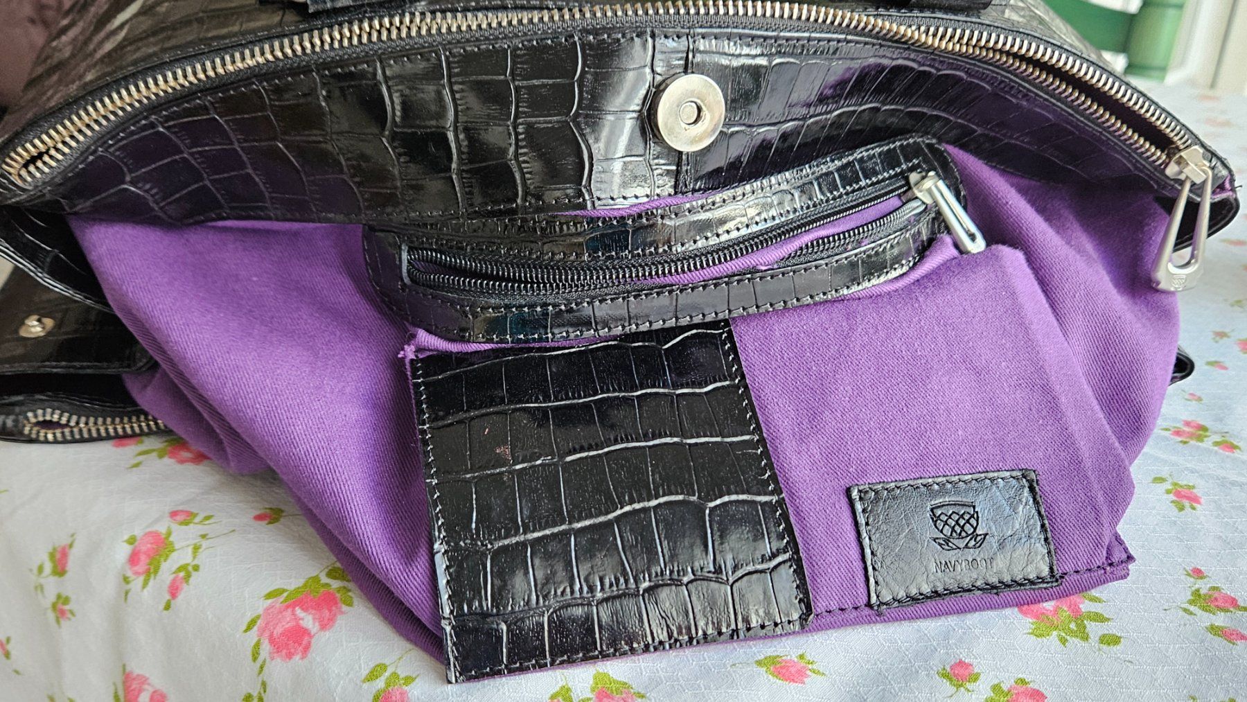 Navyboot Borse da donna: Navyboot Ledertasche, schwarz, Krokostyle, – Nuovo (secondo la descrizione) da Frick venduto da lichtsignal12 4