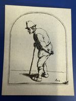 Alte Miniatur Zeichnung, Adrian Van Ostade