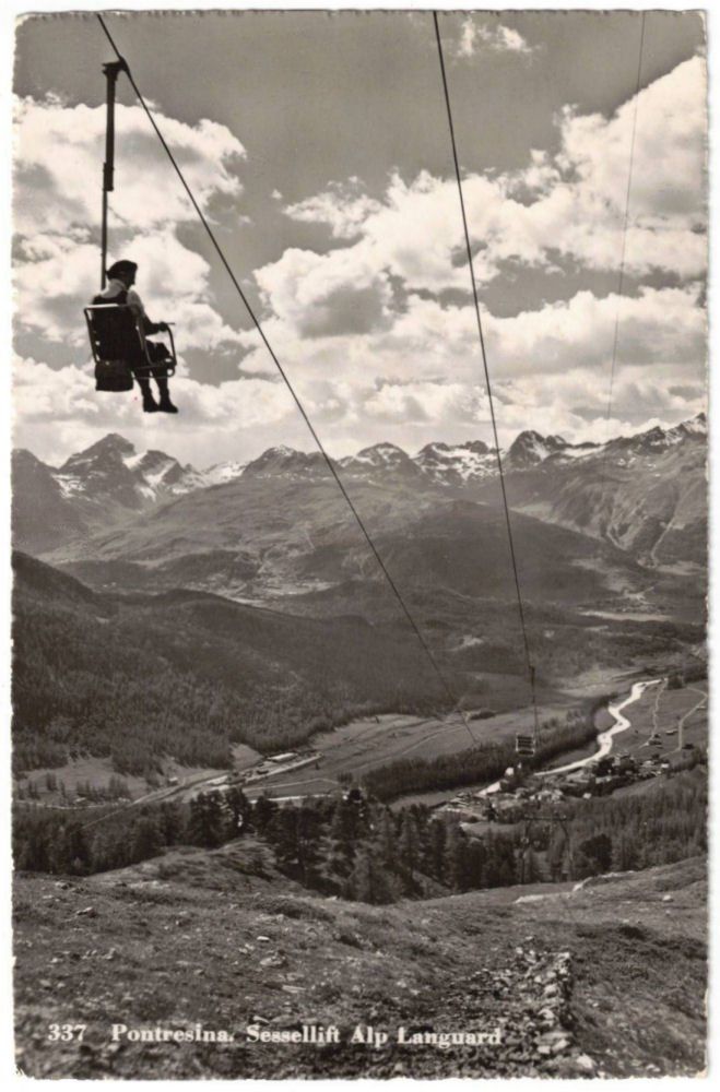 Cartoline postali: Pontresina - Sessellift Alp Languard – Usato da Binningen venduto da Mountainrider