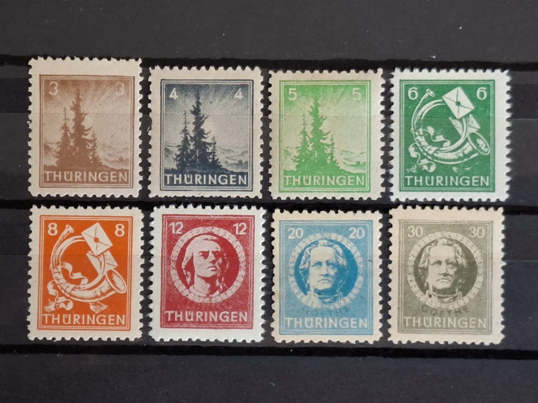 Alle Briefmarken: Thüringen 1945 Mi.Nr.92 - 99. Postfrisch. – Neu (gemäss Beschreibung) aus Schaffhausen von Mea_85