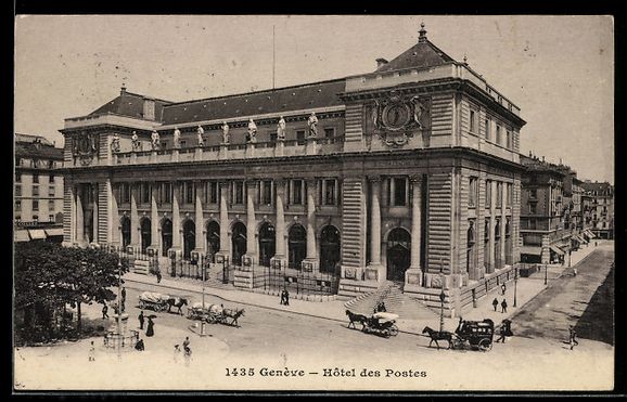 Cartes postales: AK Genève, Hotel des Postes – D'occasion à Berlin par bartko-reher