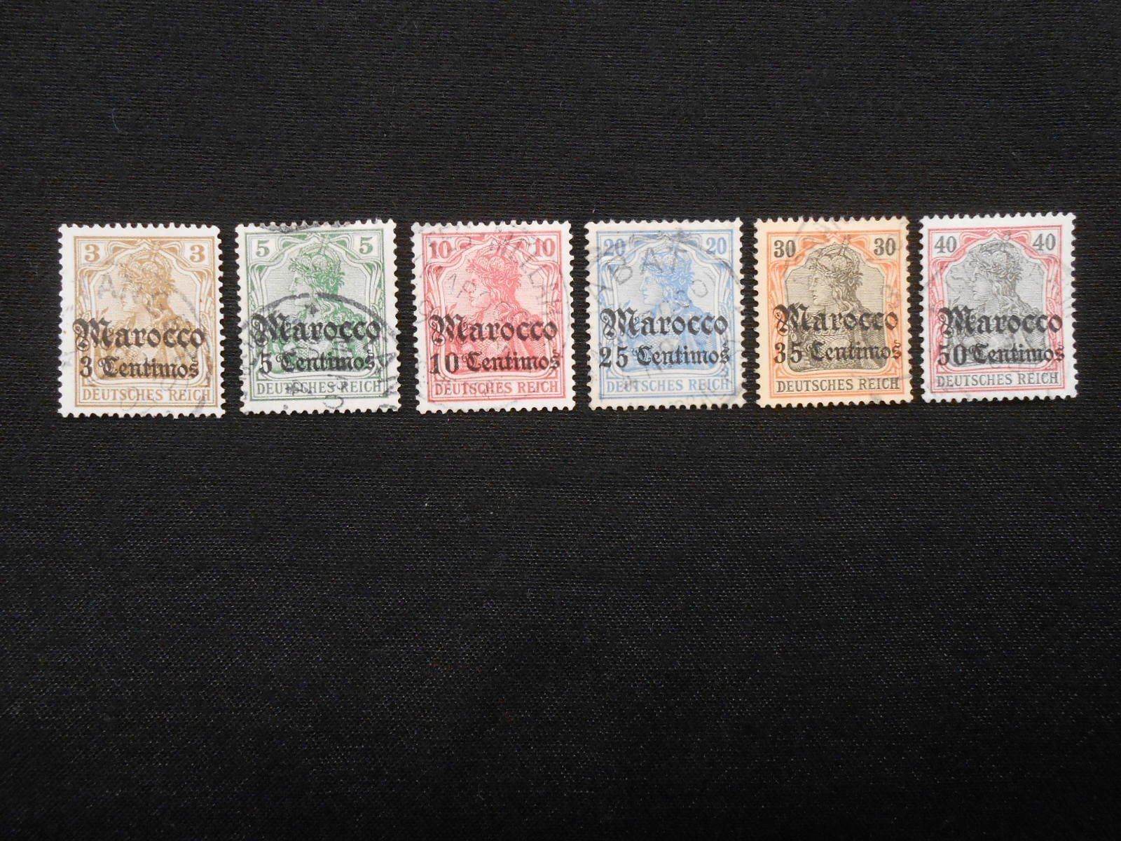 Tutti i francobolli: DR Mi 21-24/26/27  Marokko  Mi CHF 32.50 – Usato da Hallwil venduto da pkaiser44 1