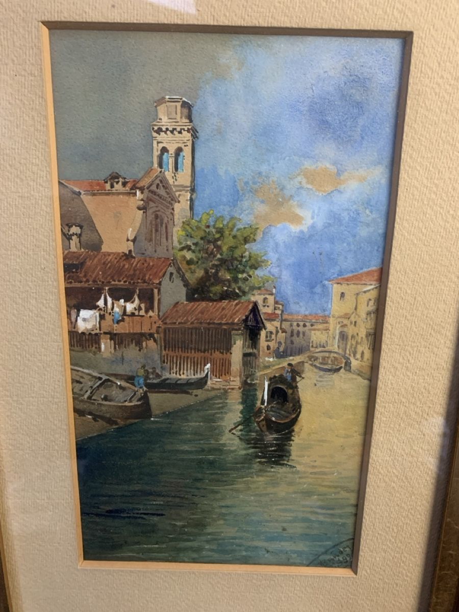 Dipinti: Venedig 19. Jh Aquarell  – Usato da Wolfhalden venduto da SecondAntique
