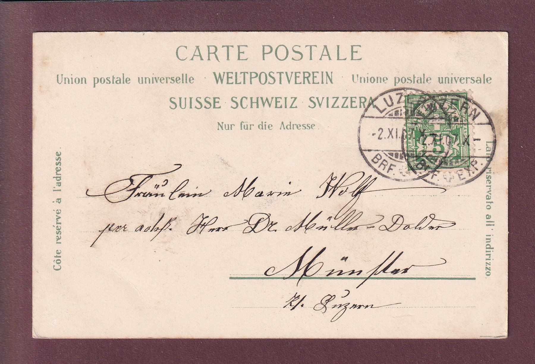 Ansichtskarten: HERTENSTEIN bei Luzern - 1907 – Gebraucht aus Pully von nicecards 1