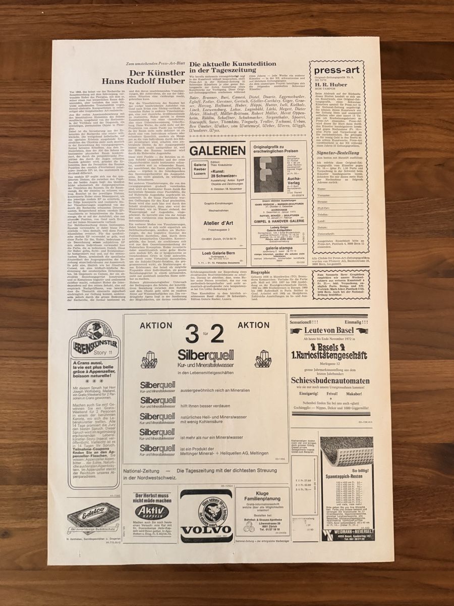 Grafica & Litografie: H. R. Huber - Offsetdruck handsigniert – Usato da Solothurn venduto da NUVICO 4
