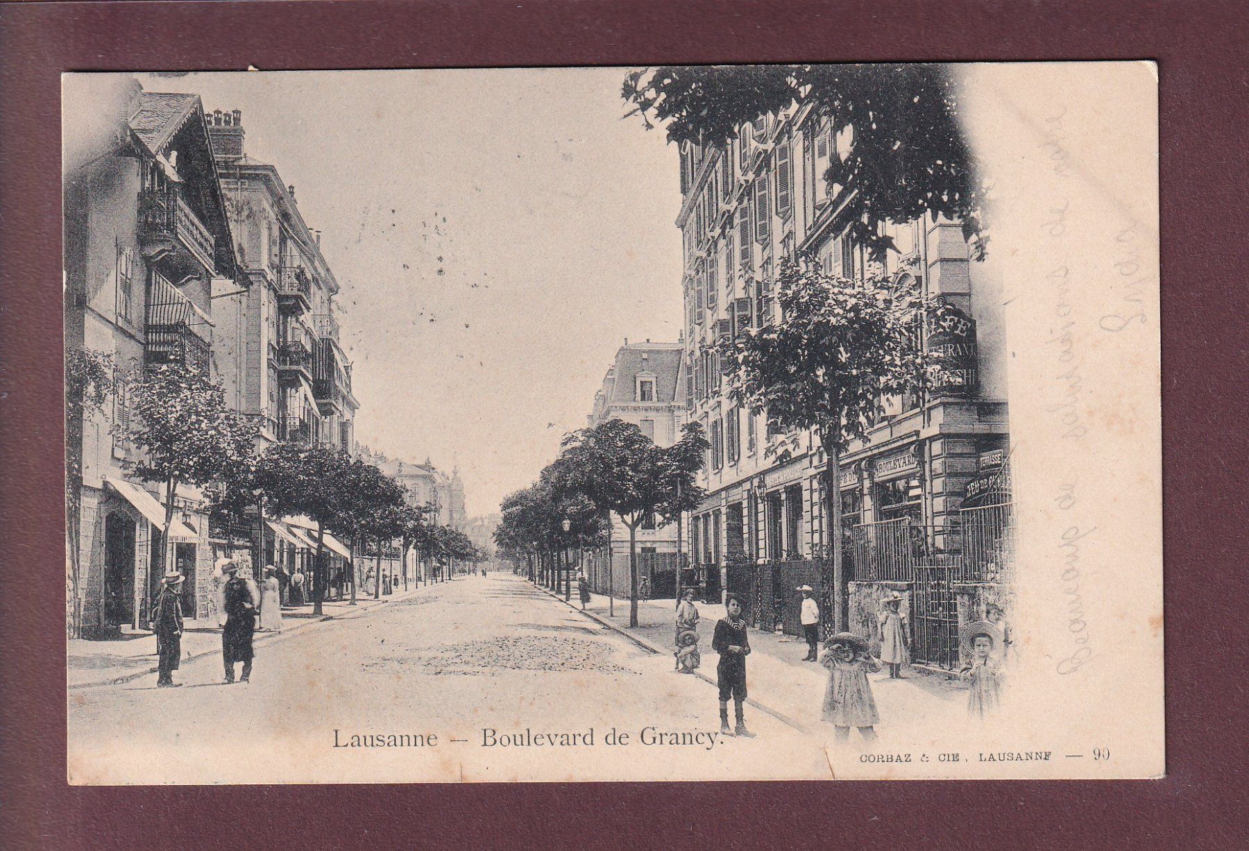Cartoline postali: LAUSANNE - Boulevard de Grancy - 1900 UPU – Usato da Pully venduto da nicecards