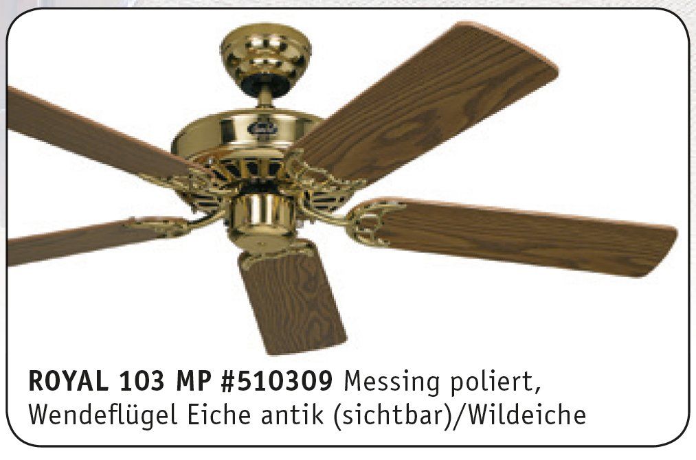 Ventilatoren: Deckenventilator Royal 103 MP – Neu und originalverpackt aus Zürich von Ventilatoren
