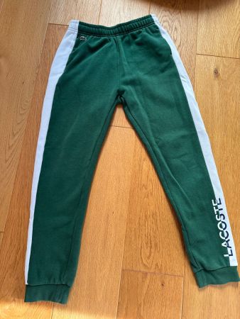 Original Lacoste Jogginghose dunkelgrün weiss Gr. 164 / XS