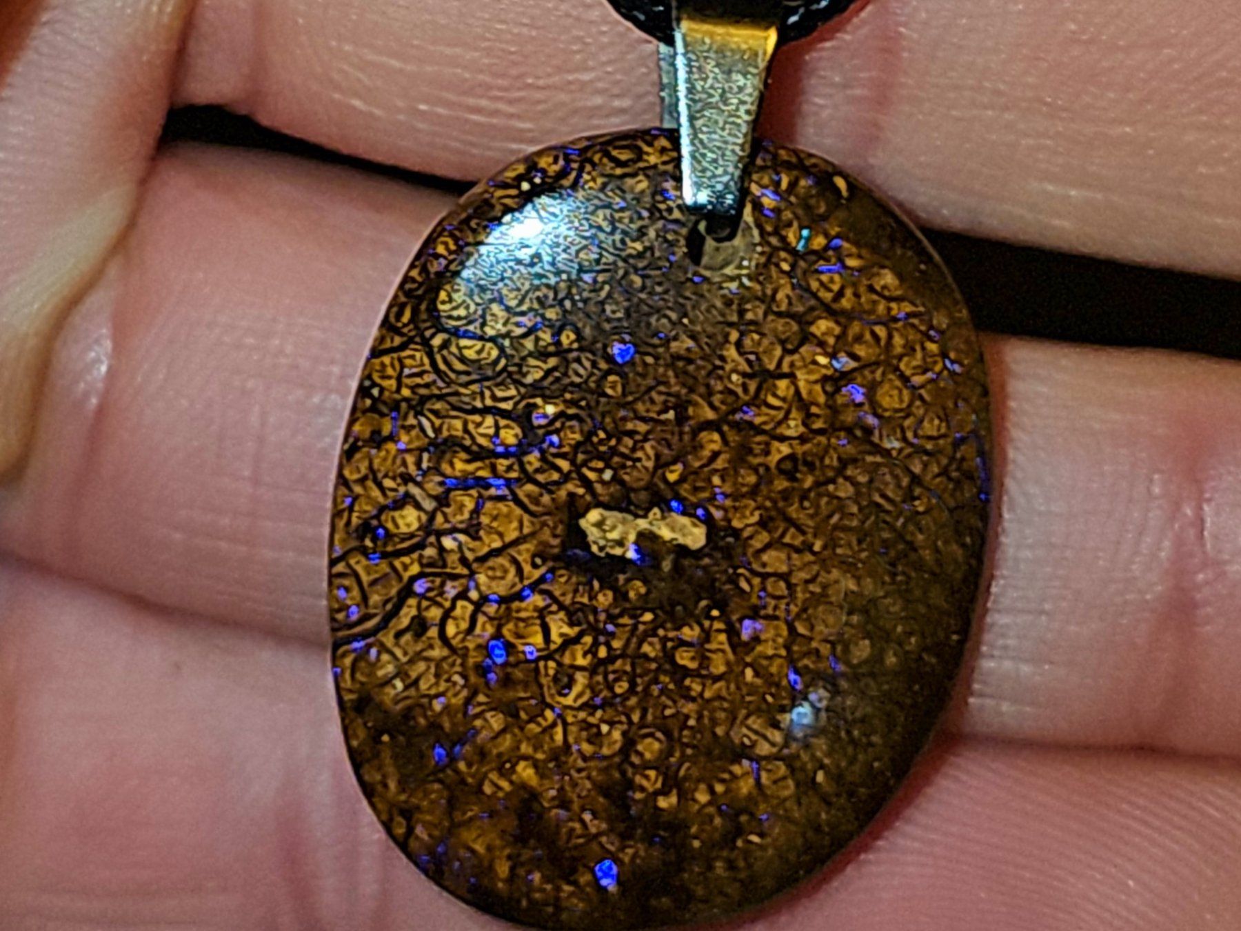 Edelsteine: Natürlicher australischer Boulder Opal Anhänger – Gebraucht aus Uerkheim von Winwinner
