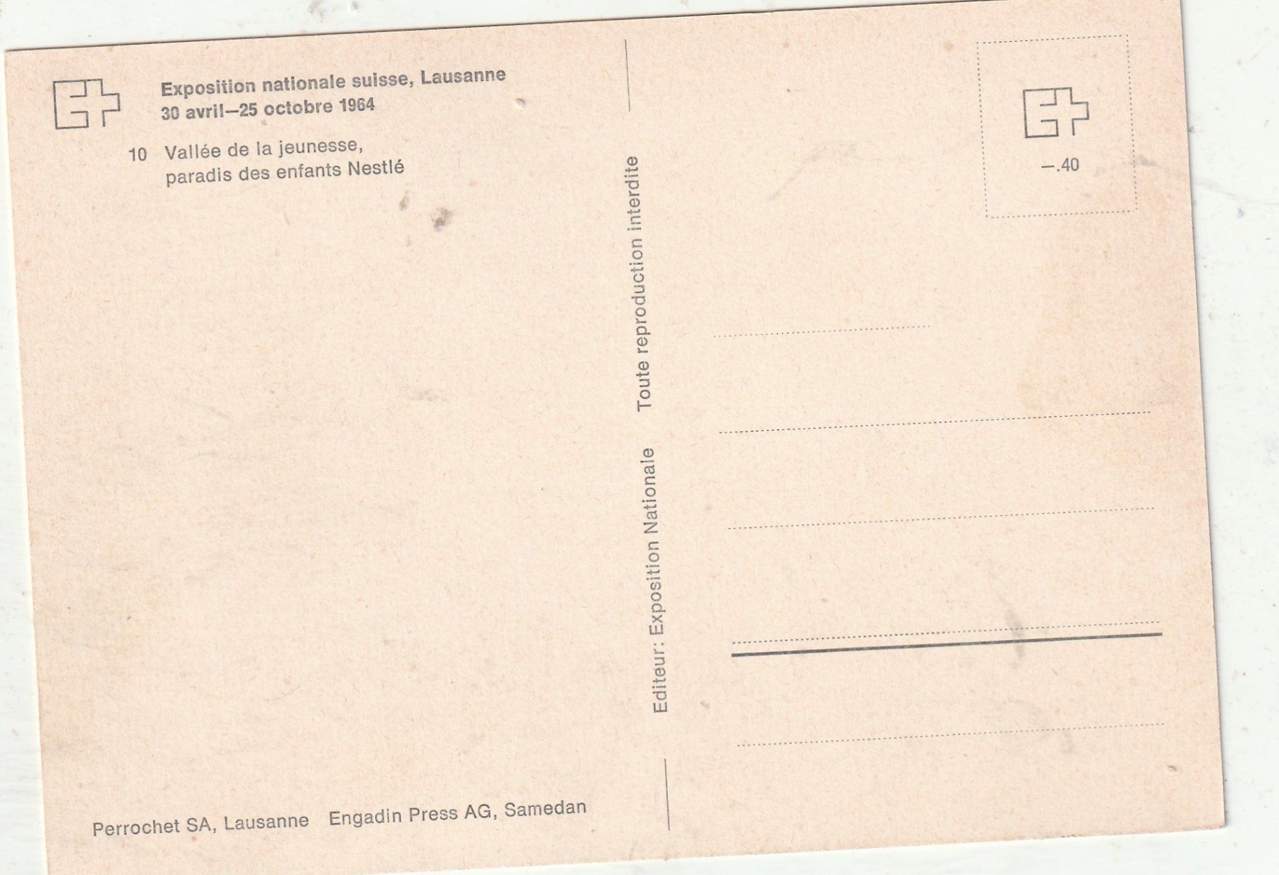 Cartes postales: EXPO Lausanne 1964 – D'occasion à Lumbrein par made02 1