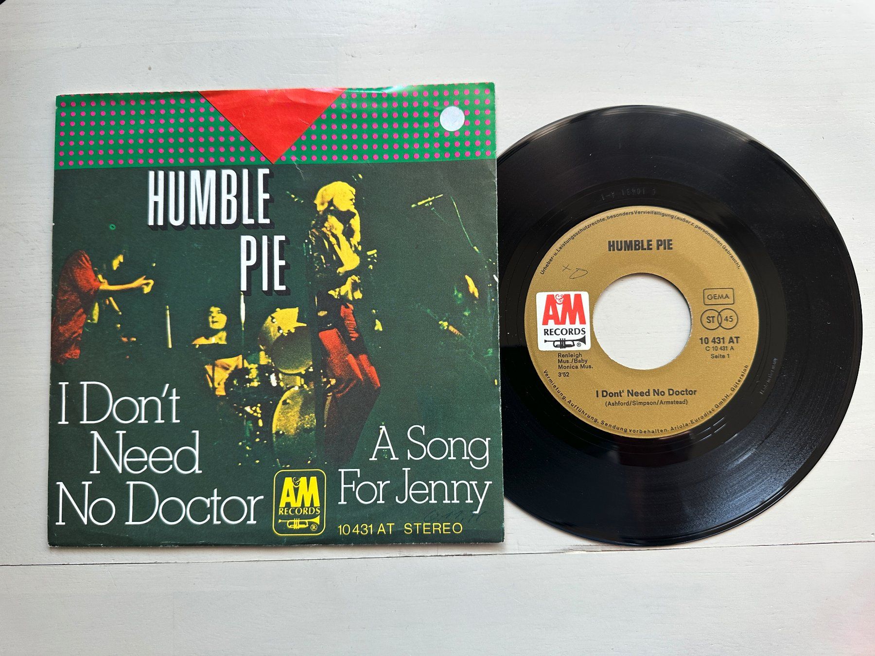 Schallplatten: HUMBLE PIE tolle Single I don't need MARRIOTT FRAMPTON PETER – Gebraucht aus Basel von Partridge