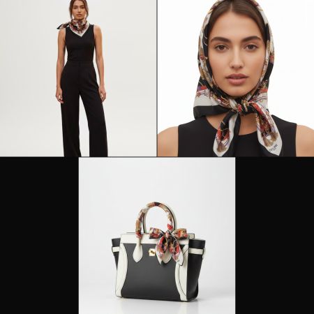 Céline Paris Vintage Tuch mit Barock-Motiv