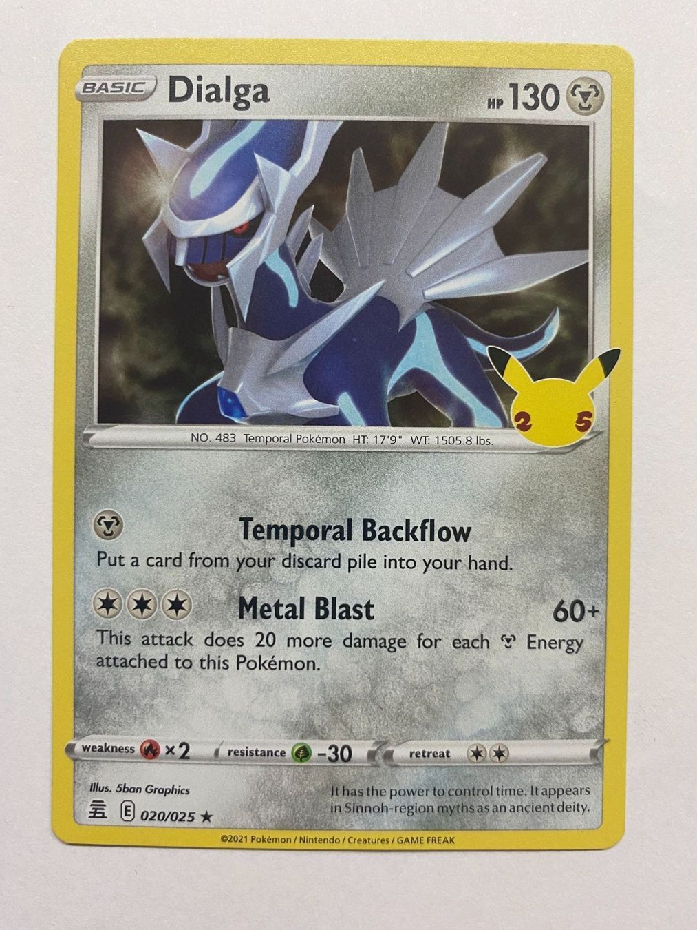 Pokémon Carte collezionabili: Pokemon Dialga 020/025 Celebrations EN – Nuovo (secondo la descrizione) da Weingarten-Kalthäusern venduto da McGmavlo