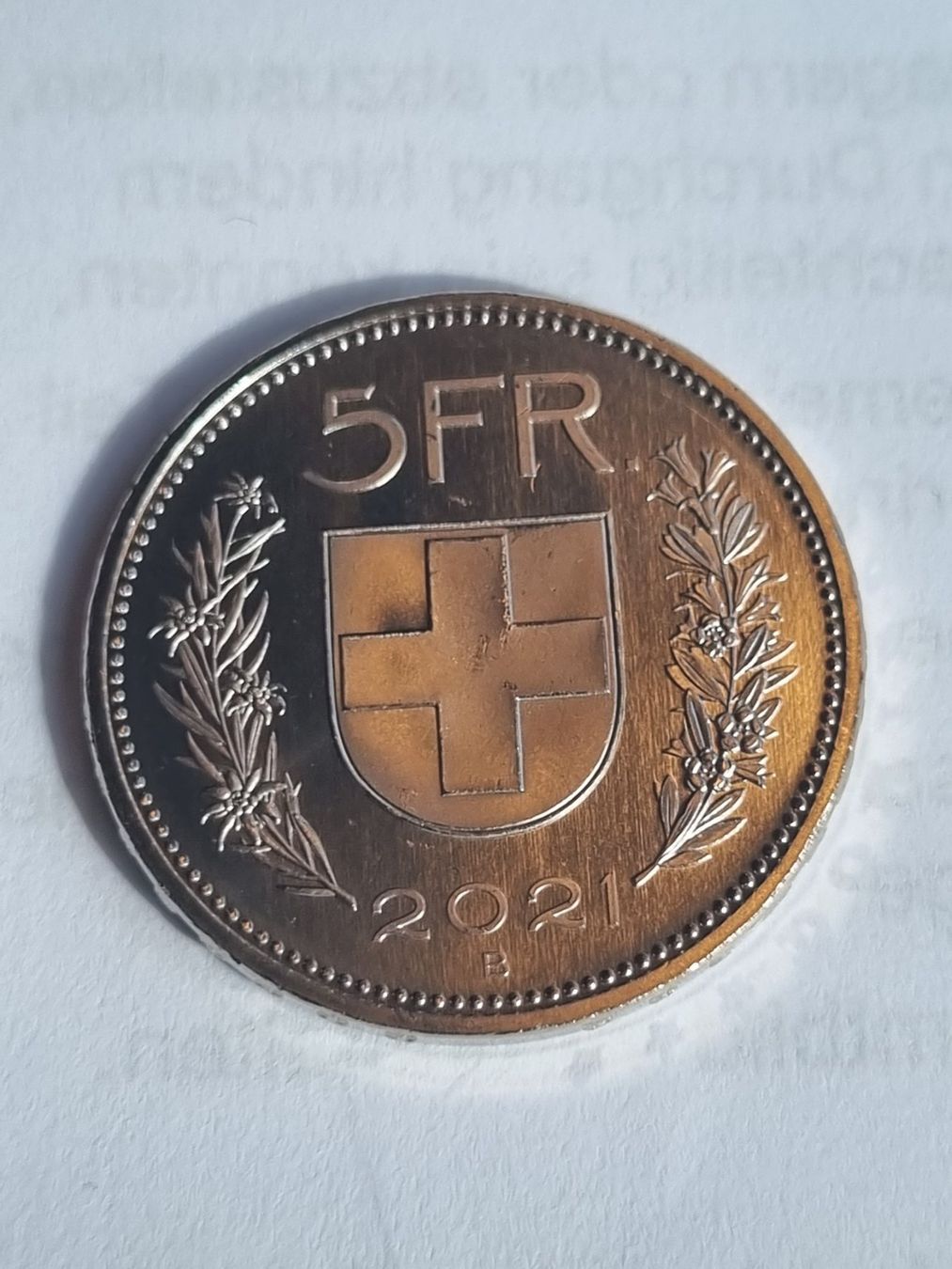 Tutti le monete: 5 Franken 2021 - ab Originalrolle – Usato da Mels venduto da Goldenfalcon