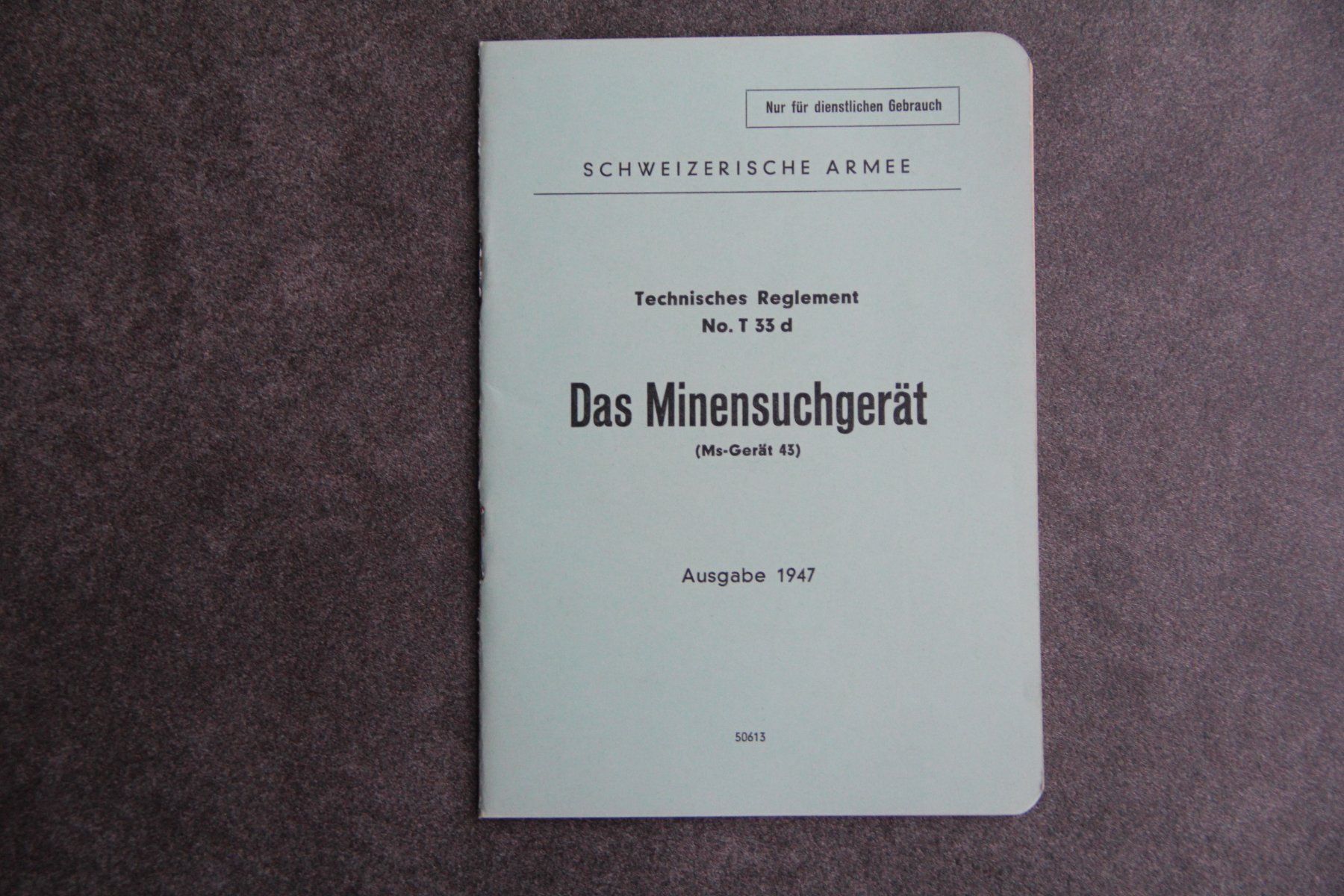 Livres: das Minensuchgerät Ms Gerät 43., Tech. Reglement T 33 d – D'occasion à Belp par Tomsek