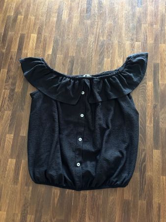 Schulterfreies Oberteil schwarz Grösse M