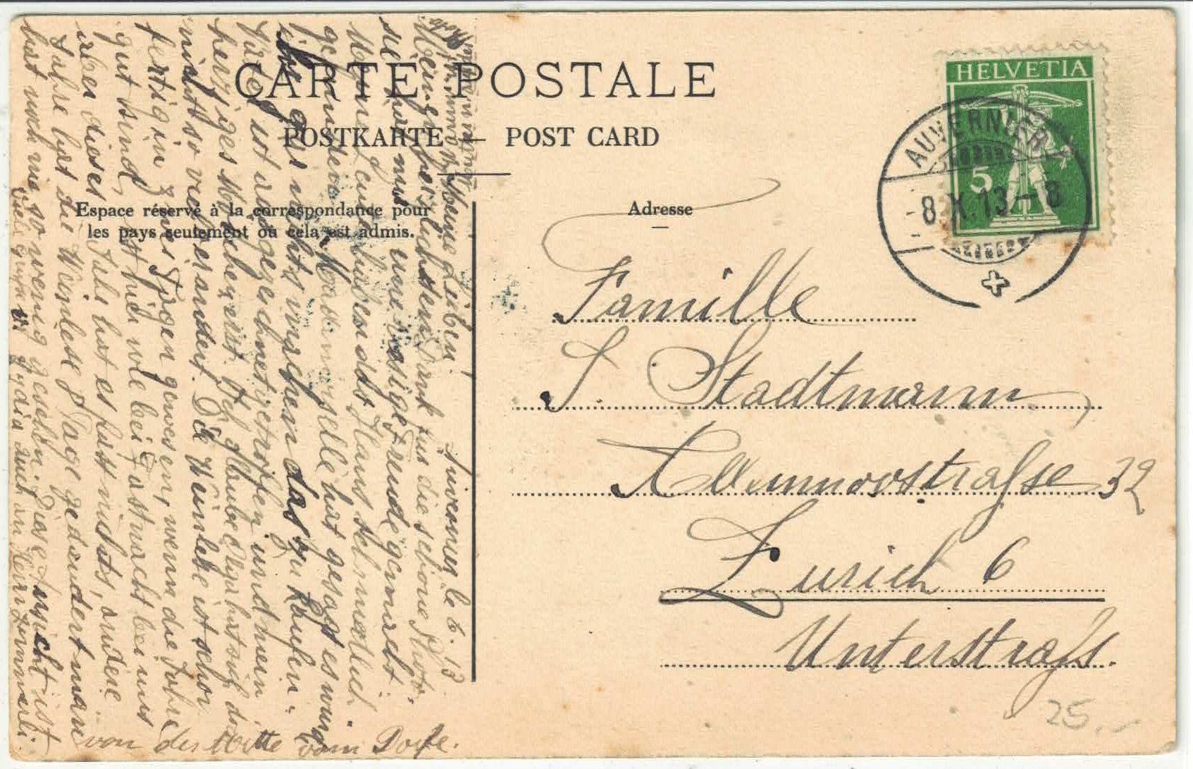 Cartoline postali: Auvernier - Rue - animee – Usato da Ettingen venduto da Kartenplanet 1