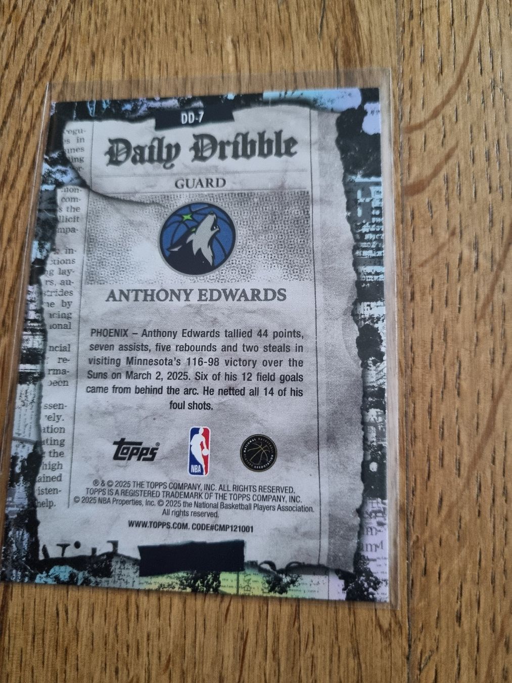 Nba Carte collezionabili: NBA Trading Card Anthony Edwards – Nuovo (secondo la descrizione) da Oberentfelden venduto da Giants 1