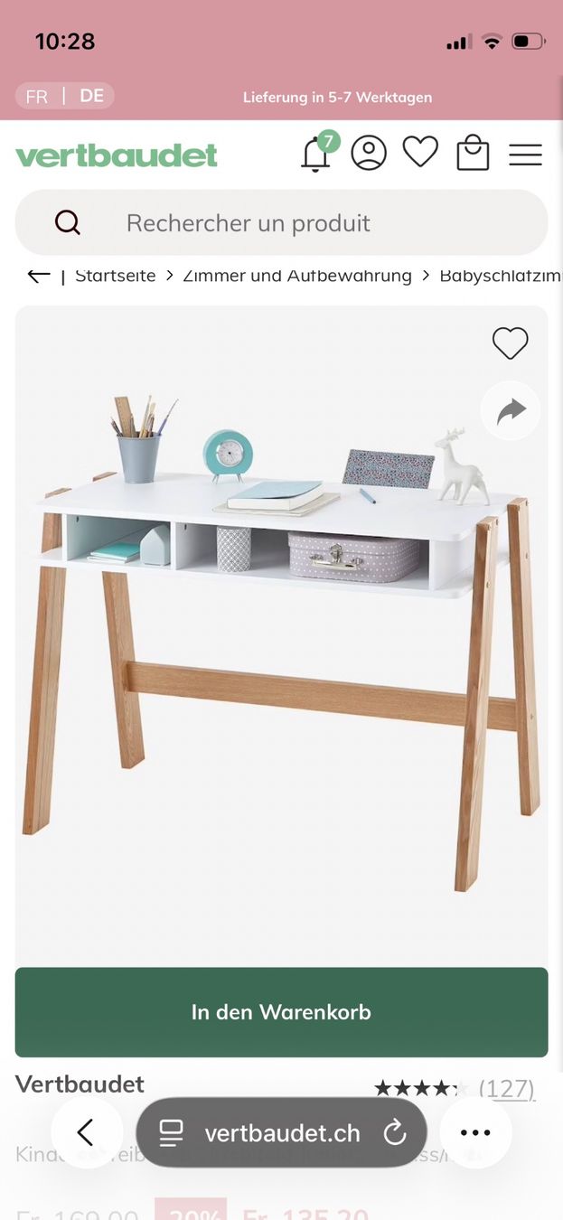 Scrivanie: Kinder Schreibtisch von Vertbaudet "Architekt Mini" – Usato da Au ZH venduto da schnabe 3