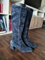 Elegante Wildlederstiefel, Gr. 39, Dunkelblau, Herbst 🍂