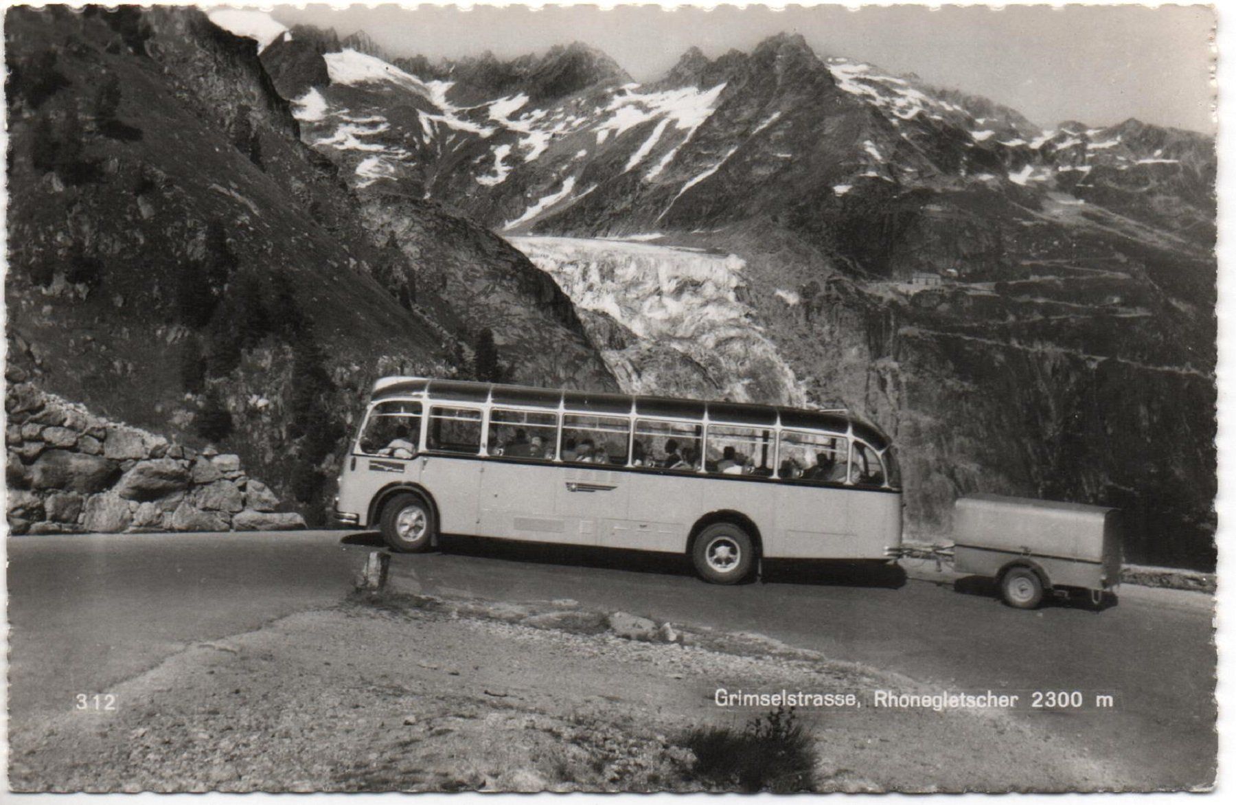 Ansichtskarten: GRIMSELSTRASSE Rhônegletscher, Postauto – Neu (gemäss Beschreibung) aus Jona von philajona