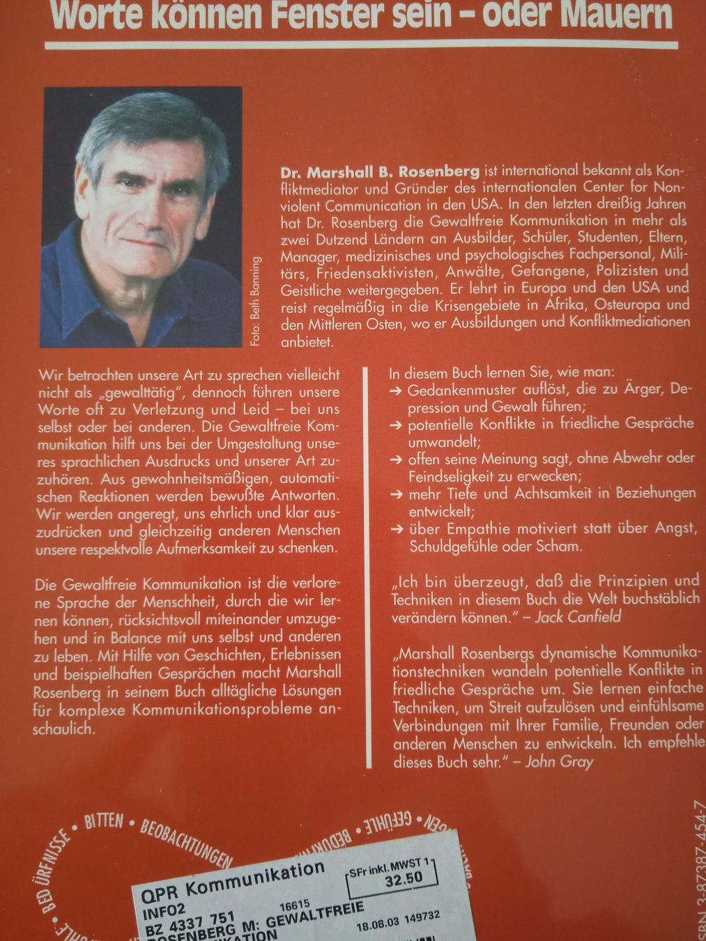 Bücher: Gewaltfreie Kommunikation von Dr.Marshall B.Rosenberg – Gebraucht aus Rothrist von MaSa82 1