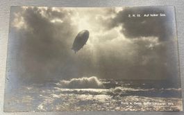 rar; ungelauf. Zeppelin Postkarte  Z. R.  III  Auf hoher See