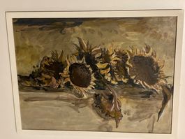Albert Scabell 1976 (1936-1979) Bern Stilleben Sonnenblumen