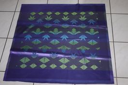 Joli tissus vintage violet et turquoise