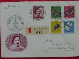 1956 PJ: J163-J167 auf FDC sauber frankiert +gestempelt!