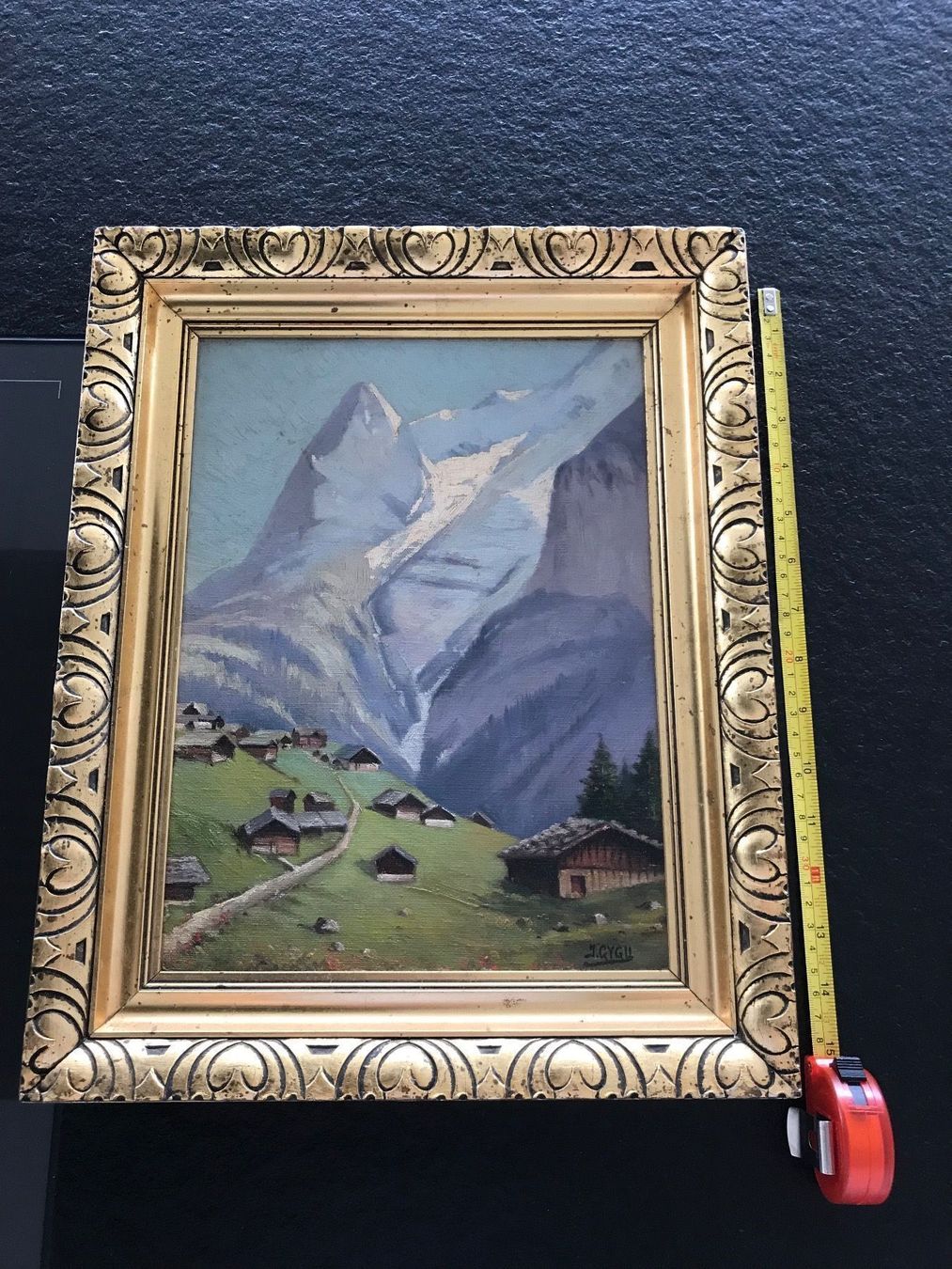 Dipinti: Jakob Gygli, Eiger. Öl auf Leinwand. – Usato da Utzigen venduto da elf01 1