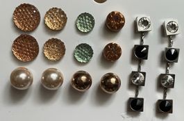 Diverse Ohrstecker-Sammlung: 7 Paar modische  Schmuckstücke