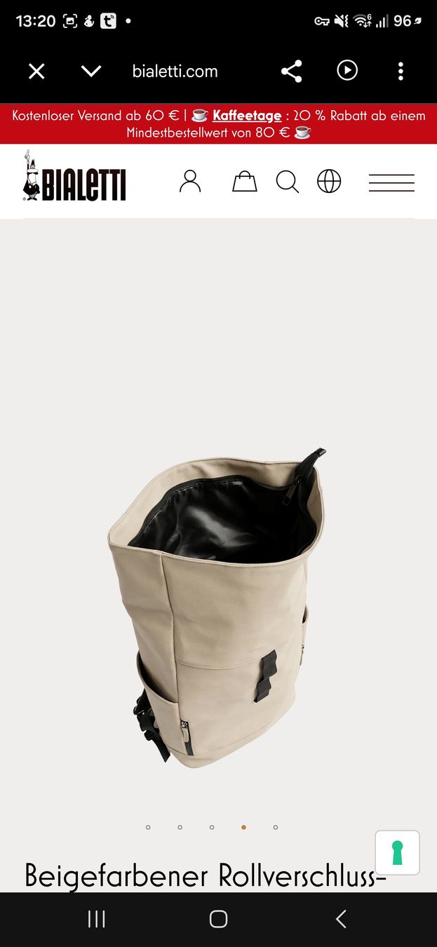 Rucksäcke: Bialetti Rucksack Rollverschluss beige  – Neu (gemäss Beschreibung) aus Zürich von Drago670 2