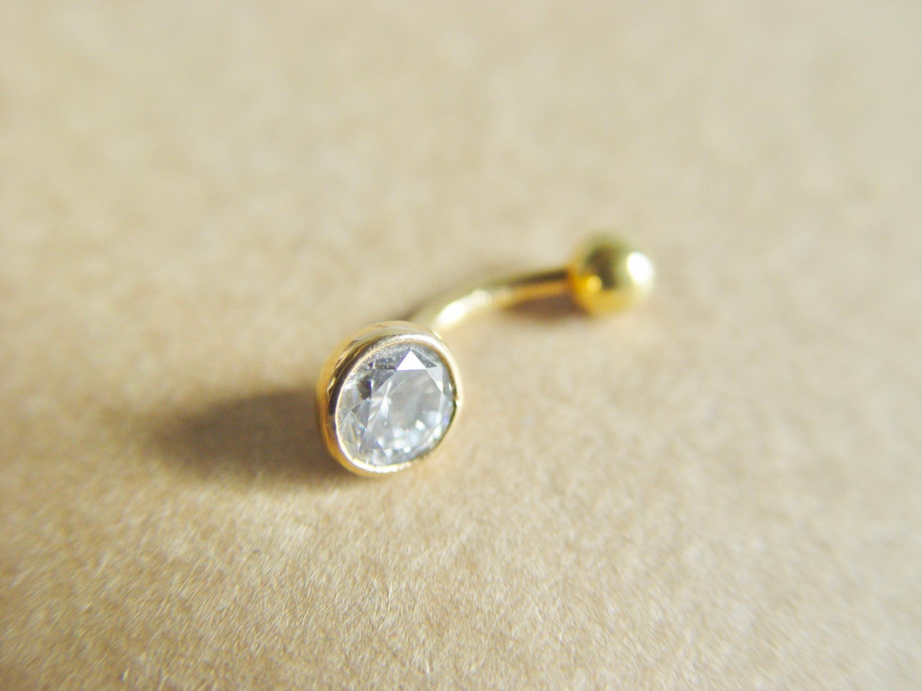 Gioielli per piercing: Gold 750 Piercing mit Zirkonia – Nuovo (secondo la descrizione) da Henggart venduto da gernli 1