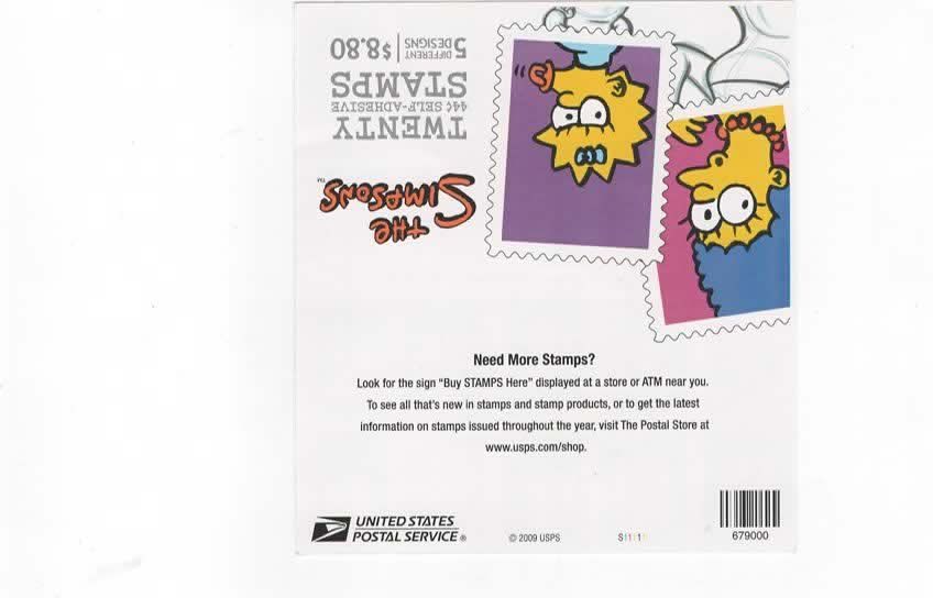 Tutti i francobolli: USA - Bogen** : THE SIMPSONS   / ( A – Usato da Ruggell venduto da Masescha 1