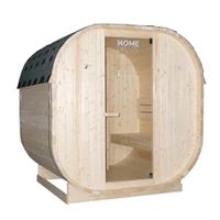 Outdoor Fasssauna SION L mit Ofen (6kW) + Zubehör