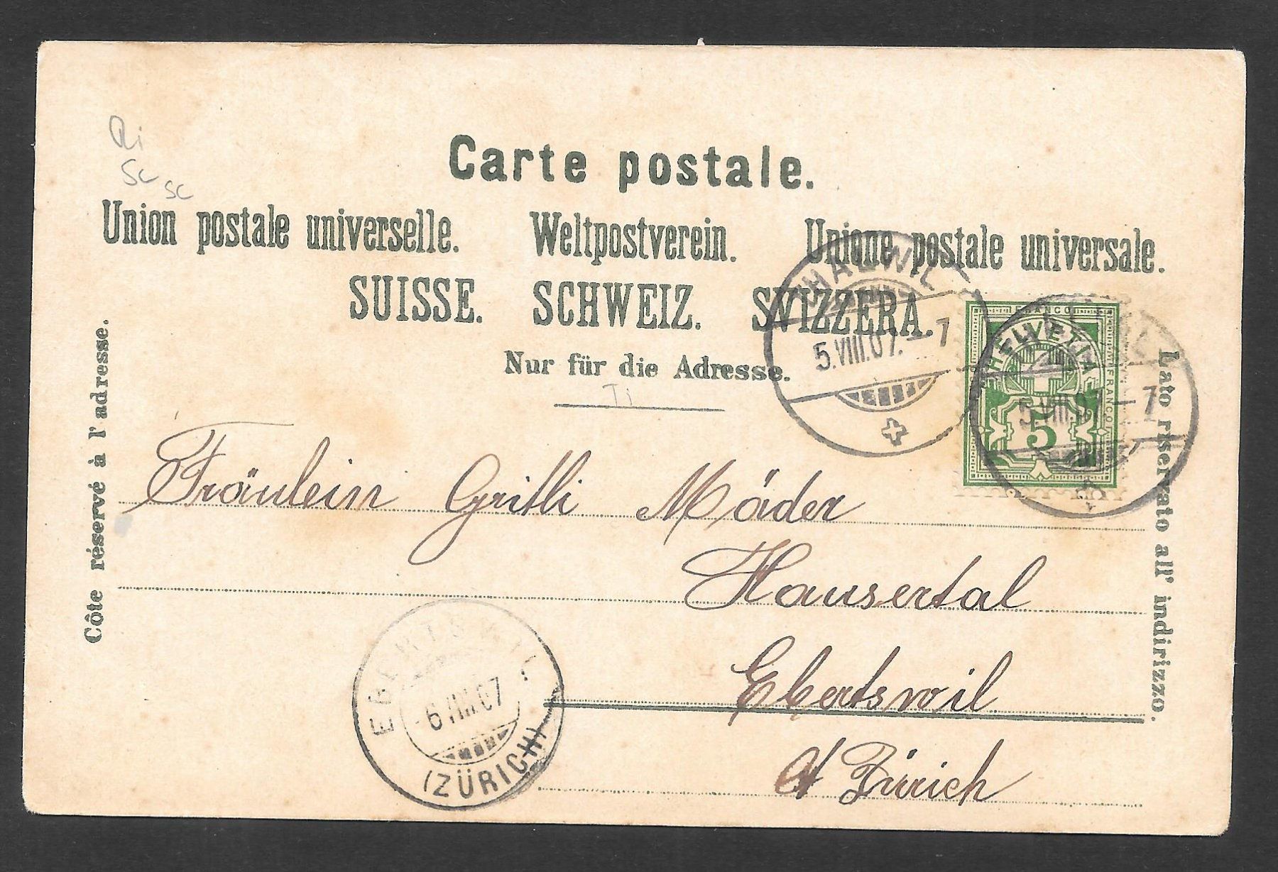 Cartoline postali: Wettingen farbige Lithografie 6 Bilder – Usato da Olten venduto da clotaldi 1