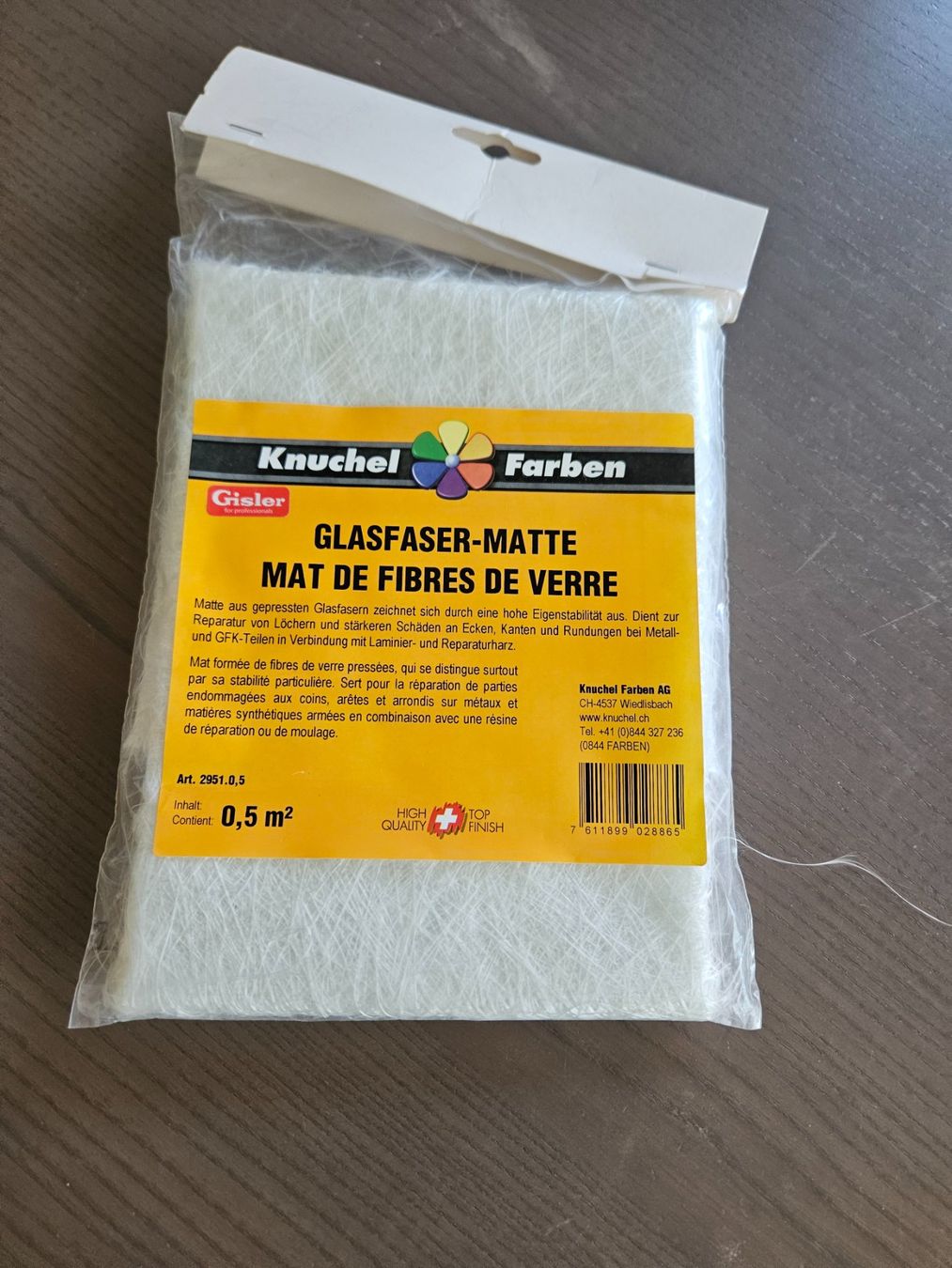 Füllmaterial: Knuchel Glasfaser-Matte 0,5 m2 neu – Neu und originalverpackt aus Römerswil LU von Helfenstein6027